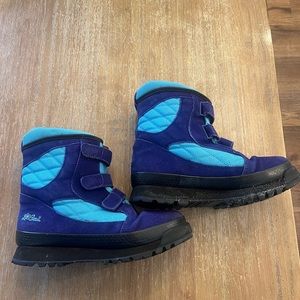 L.L. Bean insulated girls boots Periwinkle and teal size 6 girls Fit 7.5W